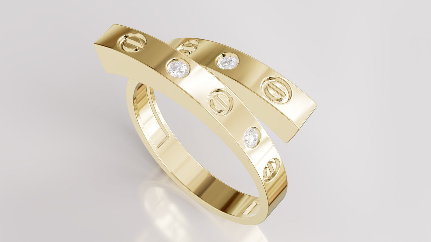 Luxury Screw MotifRing