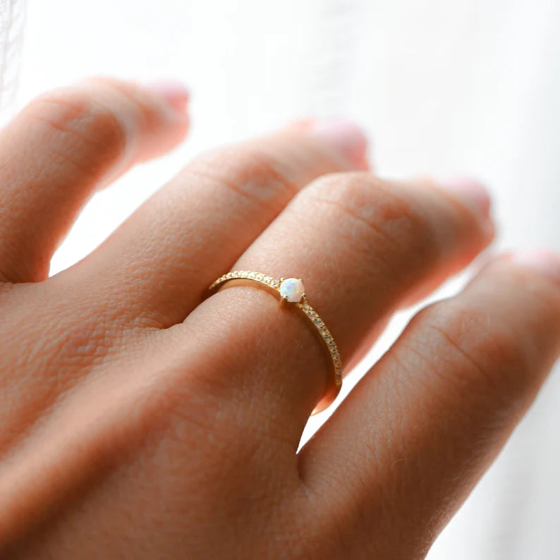 Dainty Opal Ring