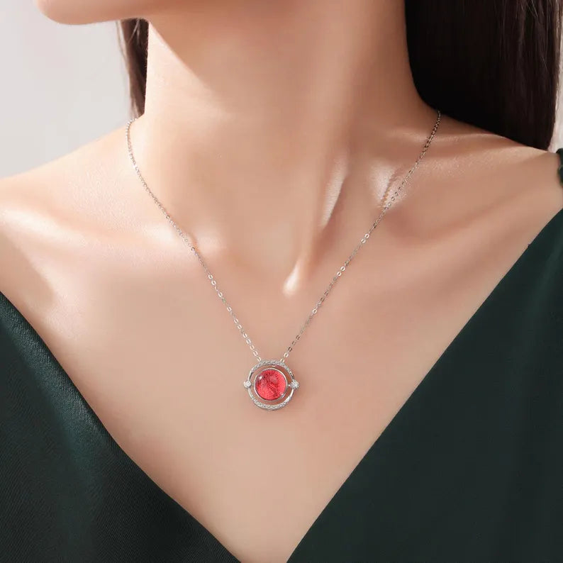 Celestial-Inspired Red Centerpiece Pendant