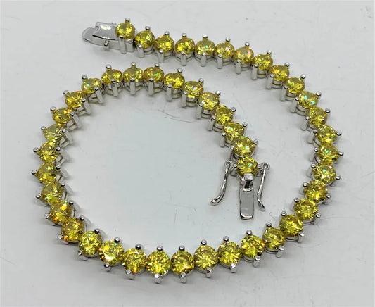 Radiant Yellow Gem Tennis Bracelet