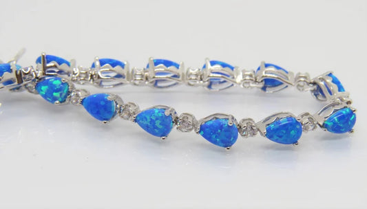 Radiant Blue Opal Teardrop