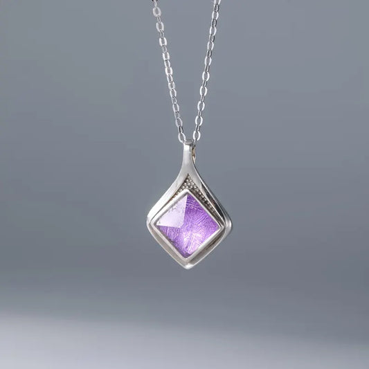 Minimalist Purple Square Pendant