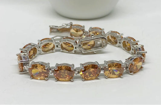 Radiant Champagne Crystal Bracelet