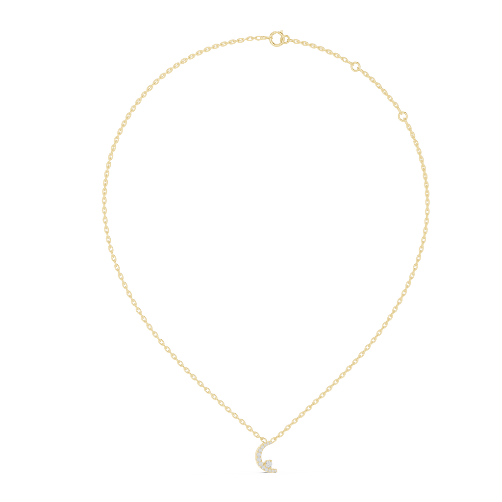 Celestia Crescent Diamond Necklace