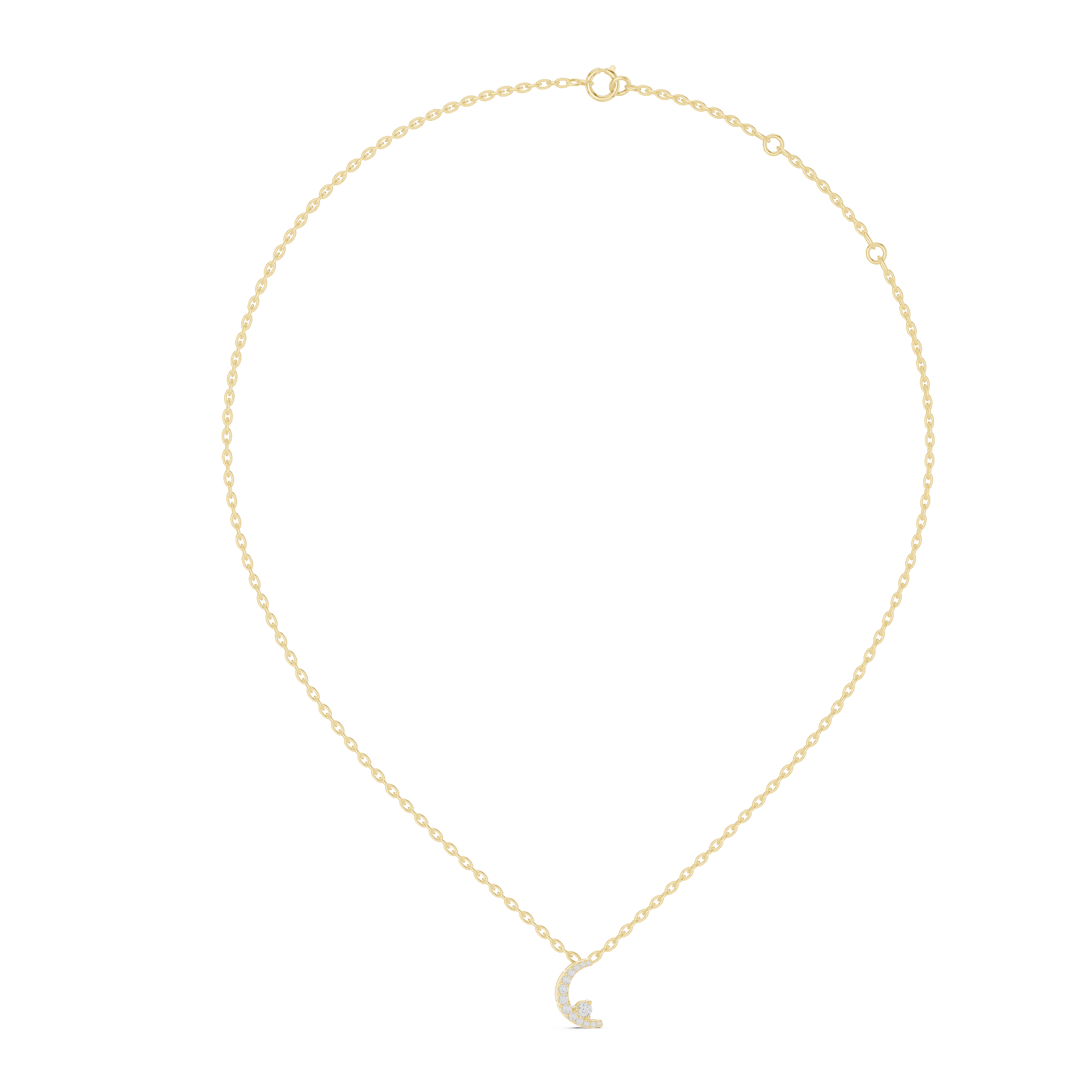 Celestia Crescent Diamond Necklace