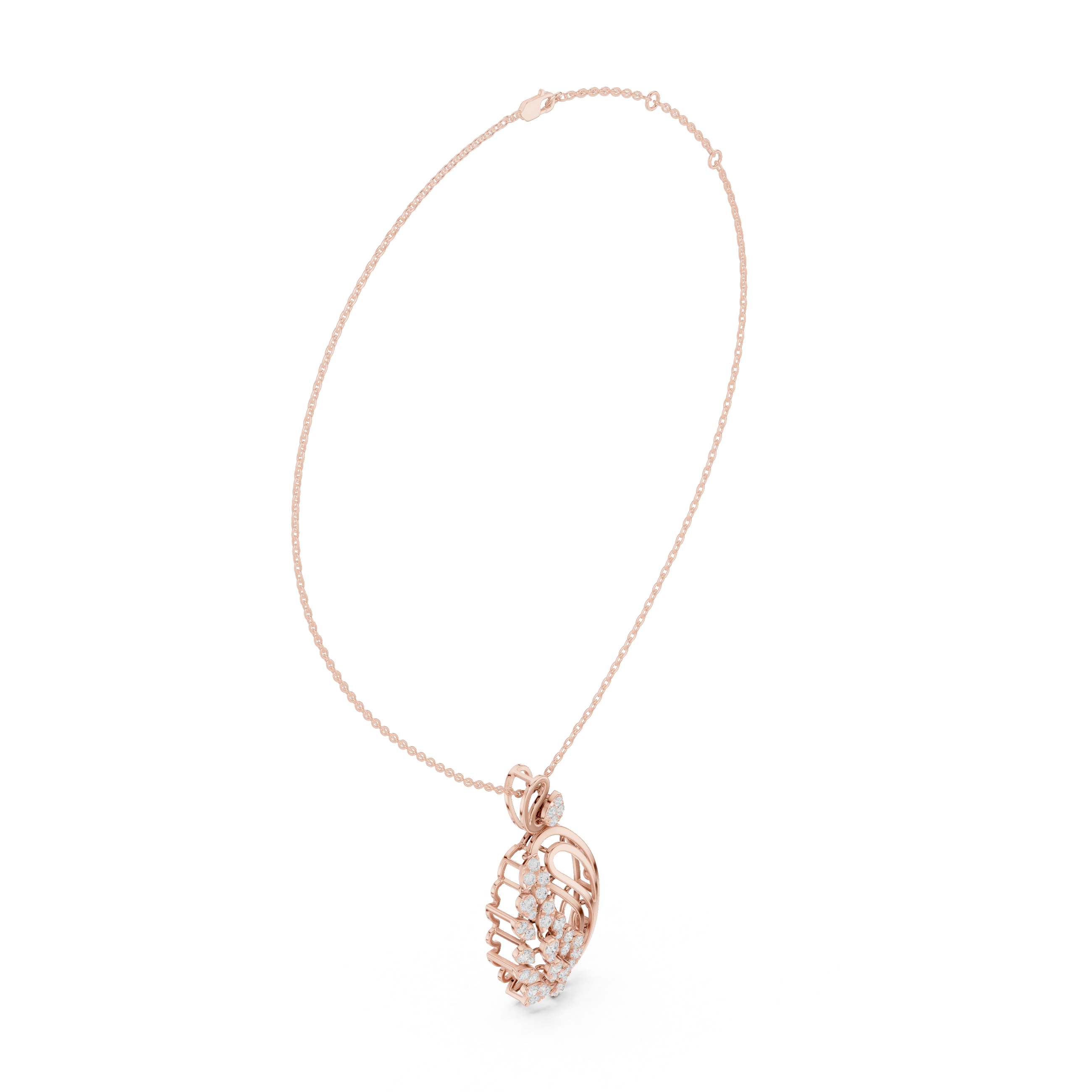 Aurelia Cascade Diamond Pendant Necklace