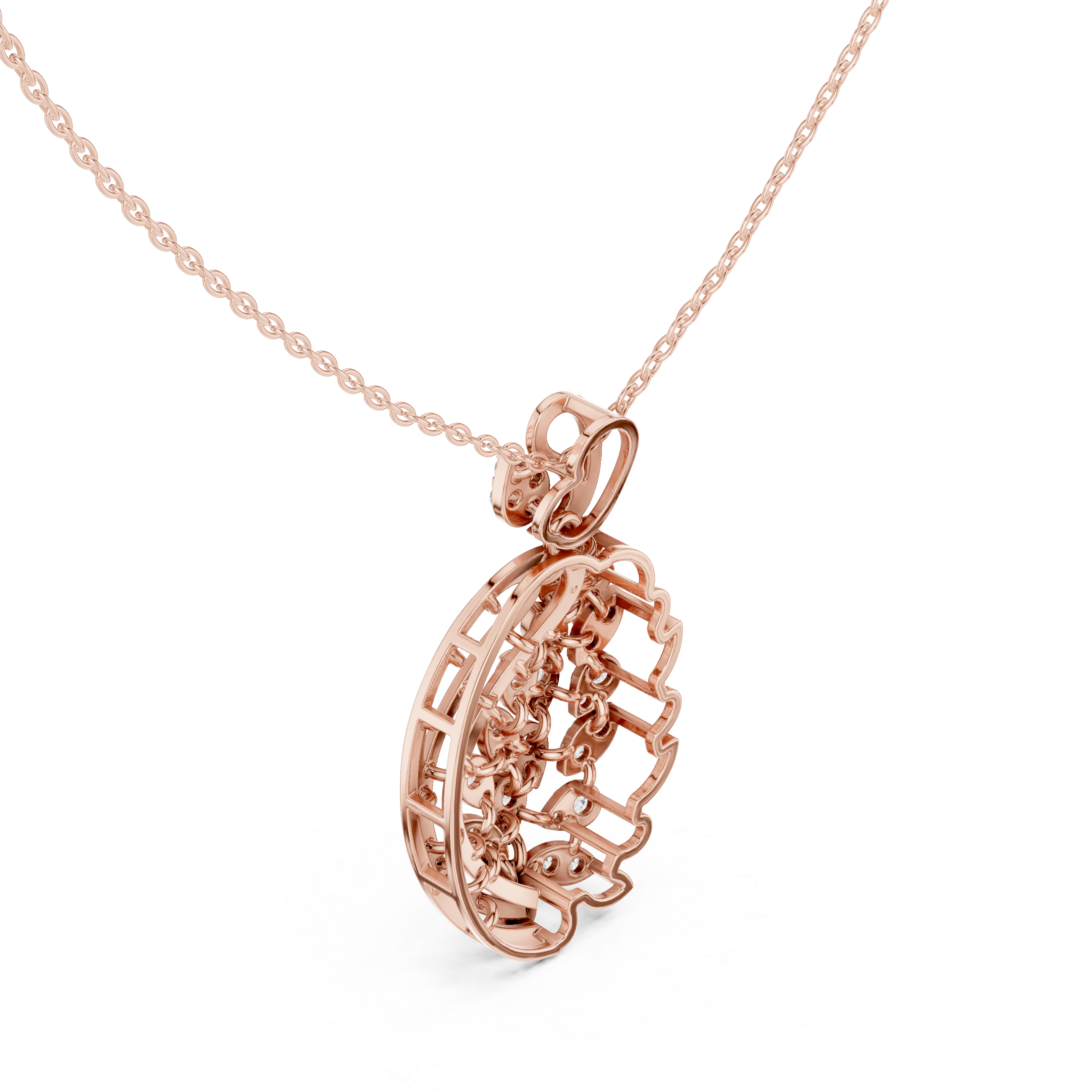 Aurelia Cascade Diamond Pendant Necklace