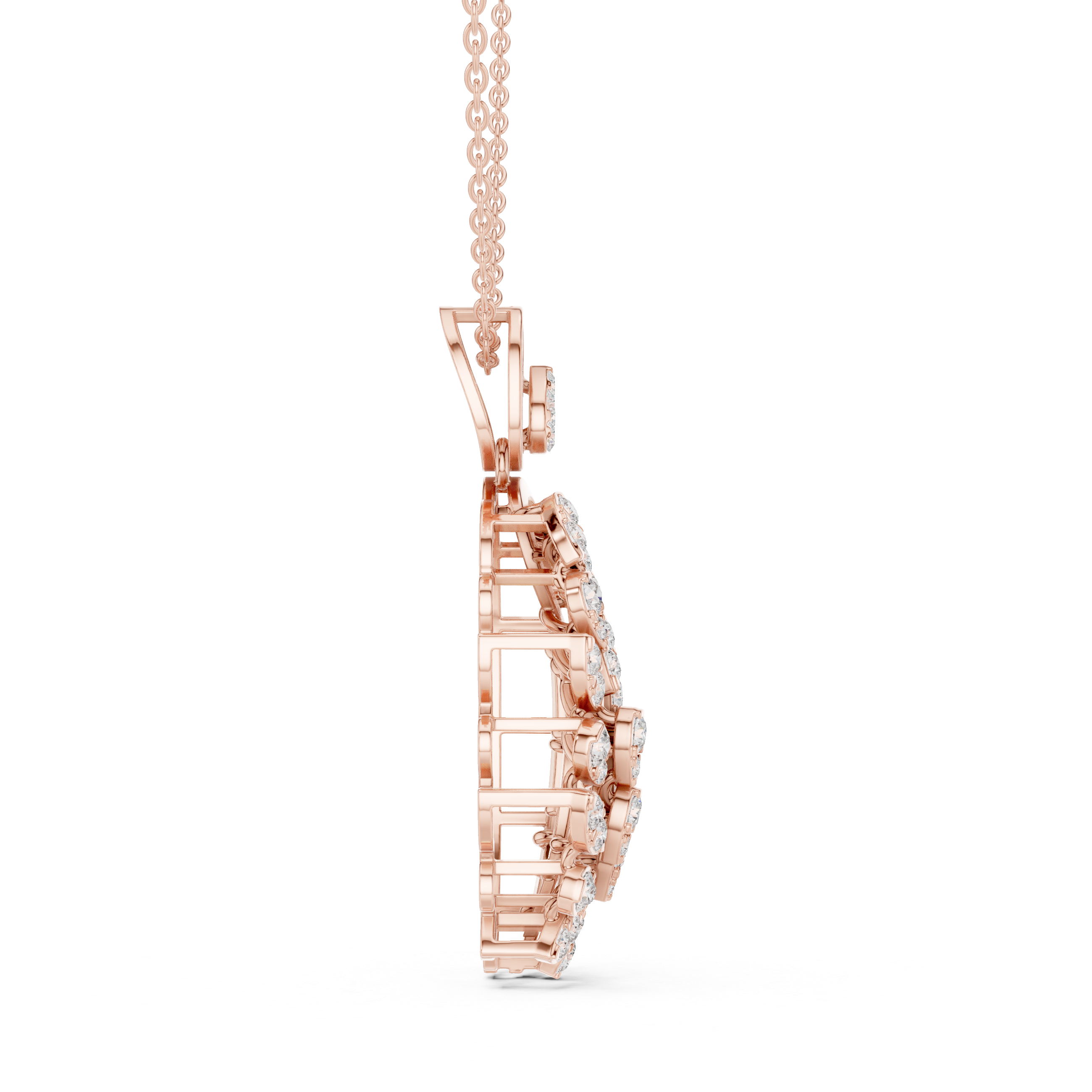 Aurelia Cascade Diamond Pendant Necklace