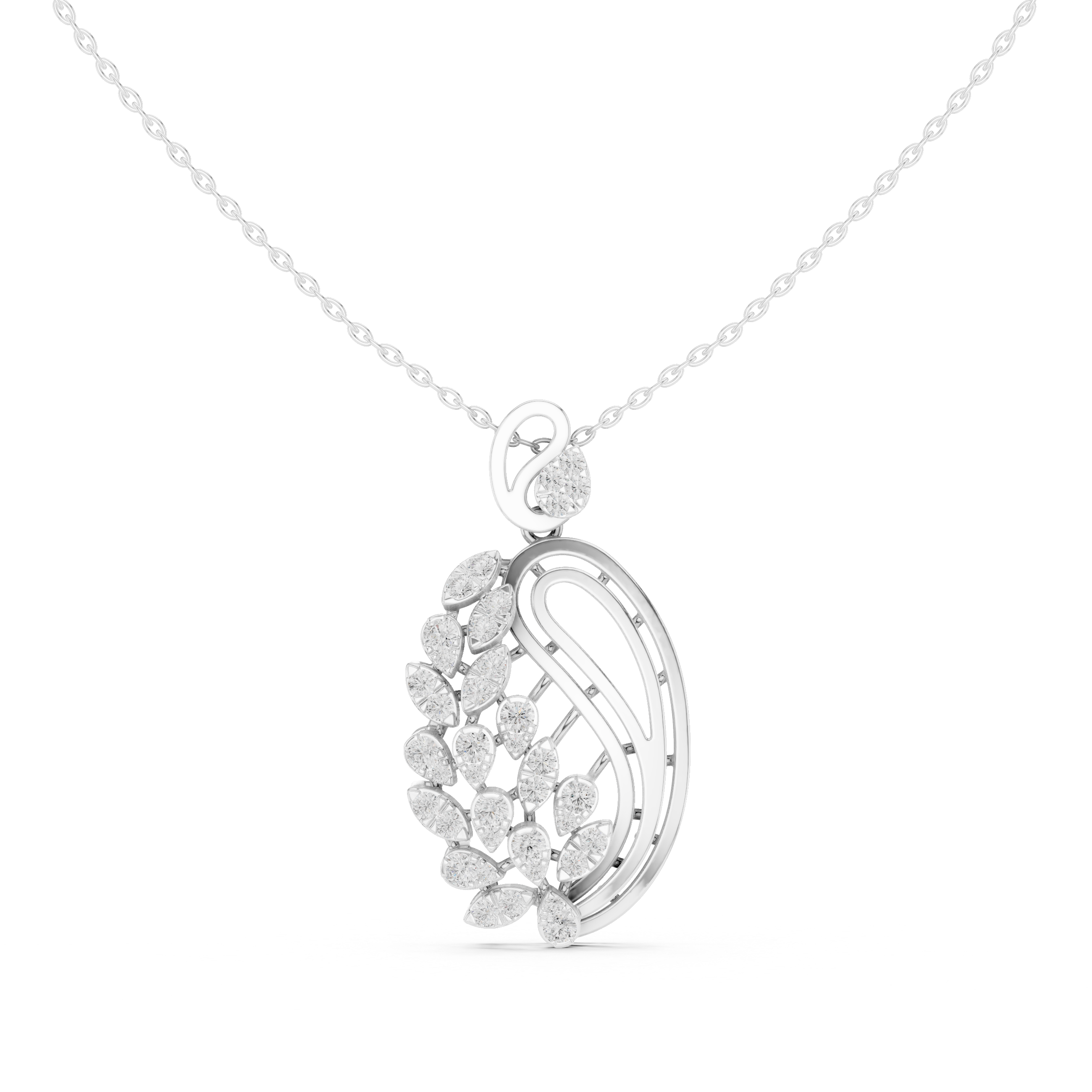 Aurelia Cascade Diamond Pendant Necklace