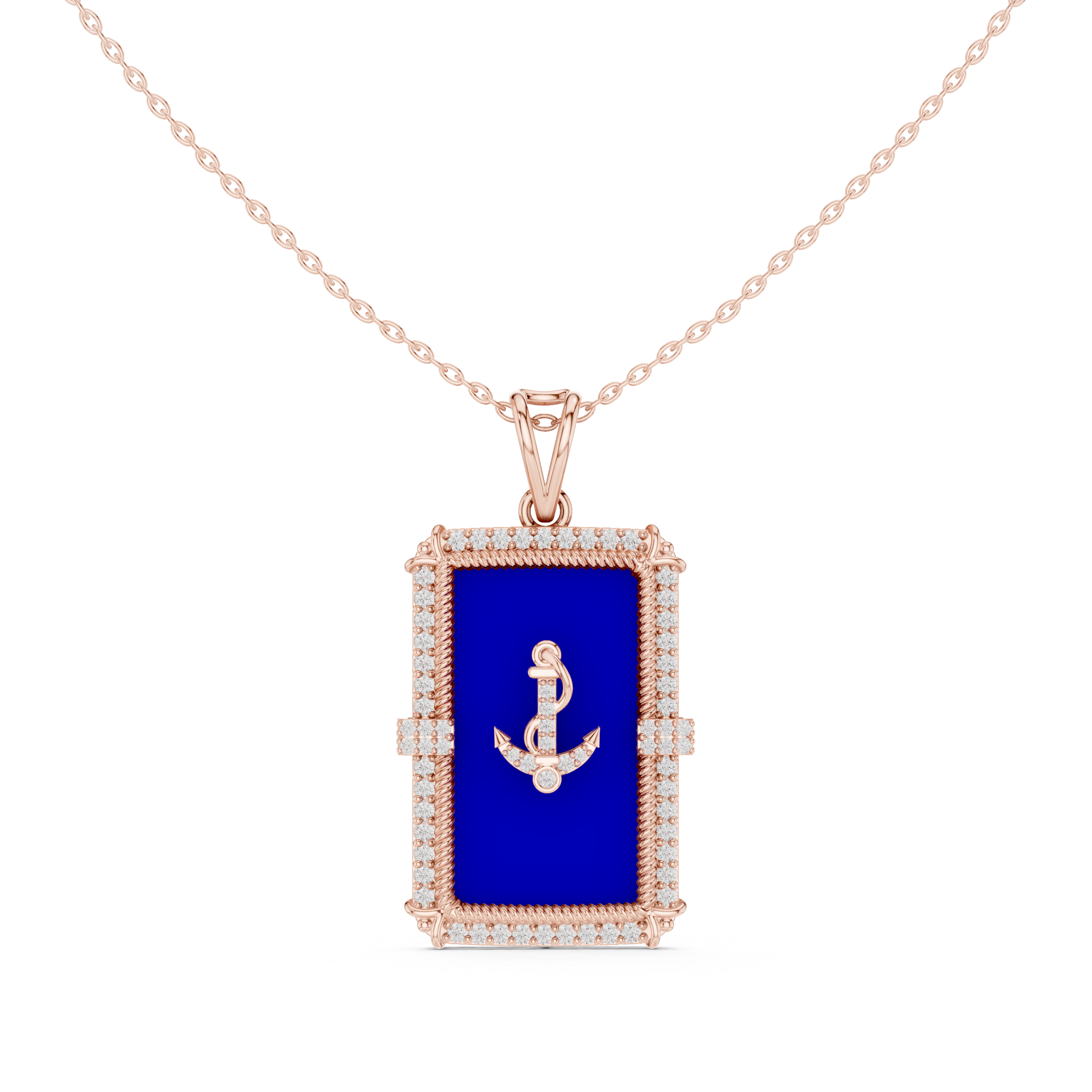 Zyrelith Anchor Royale Pendant Necklace