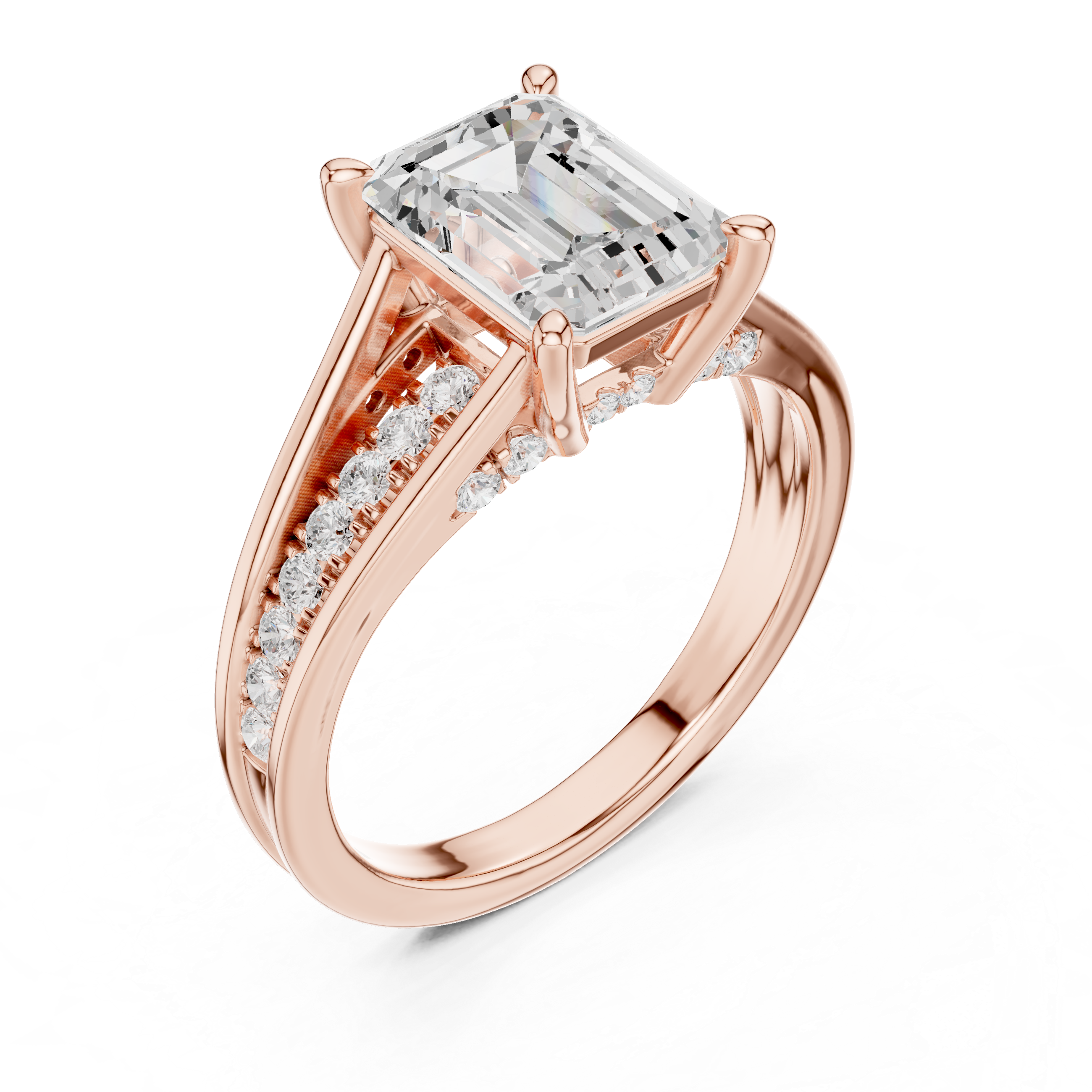 Caelithé Emerald Diamond Ring