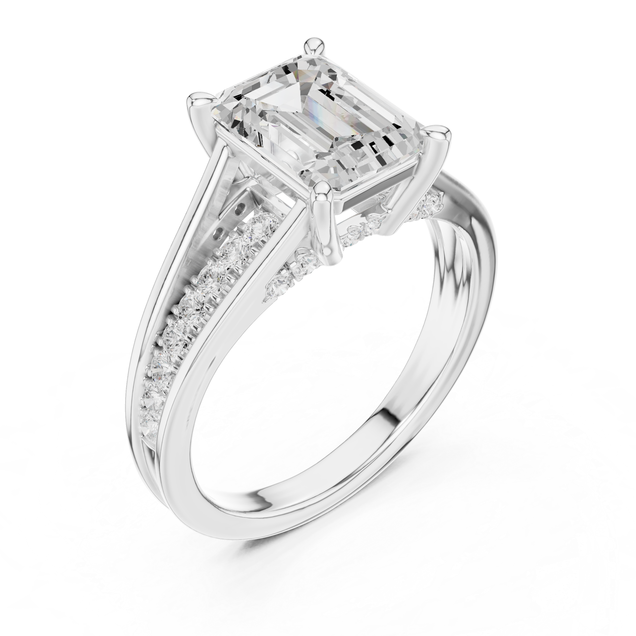 Caelithé Emerald Diamond Ring