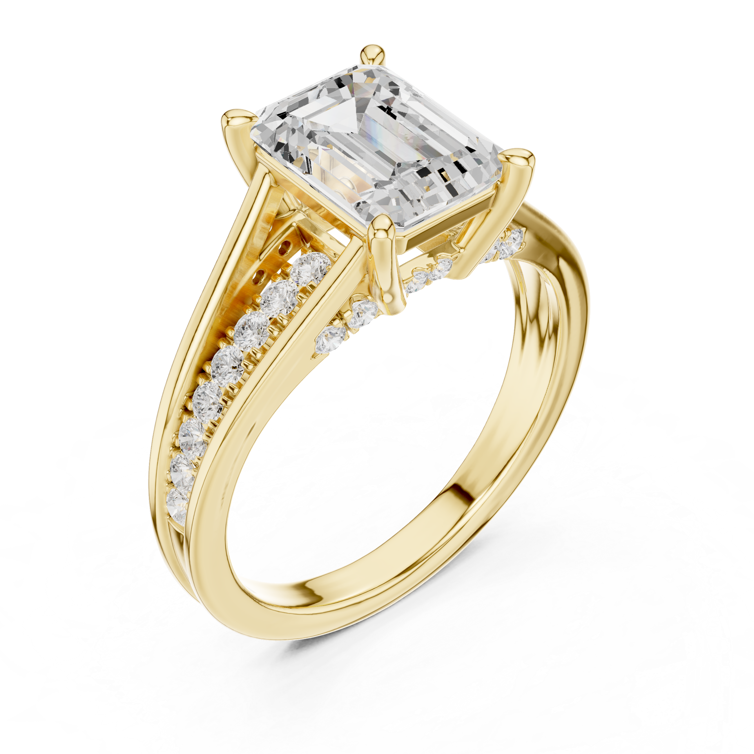 Caelithé Emerald Diamond Ring