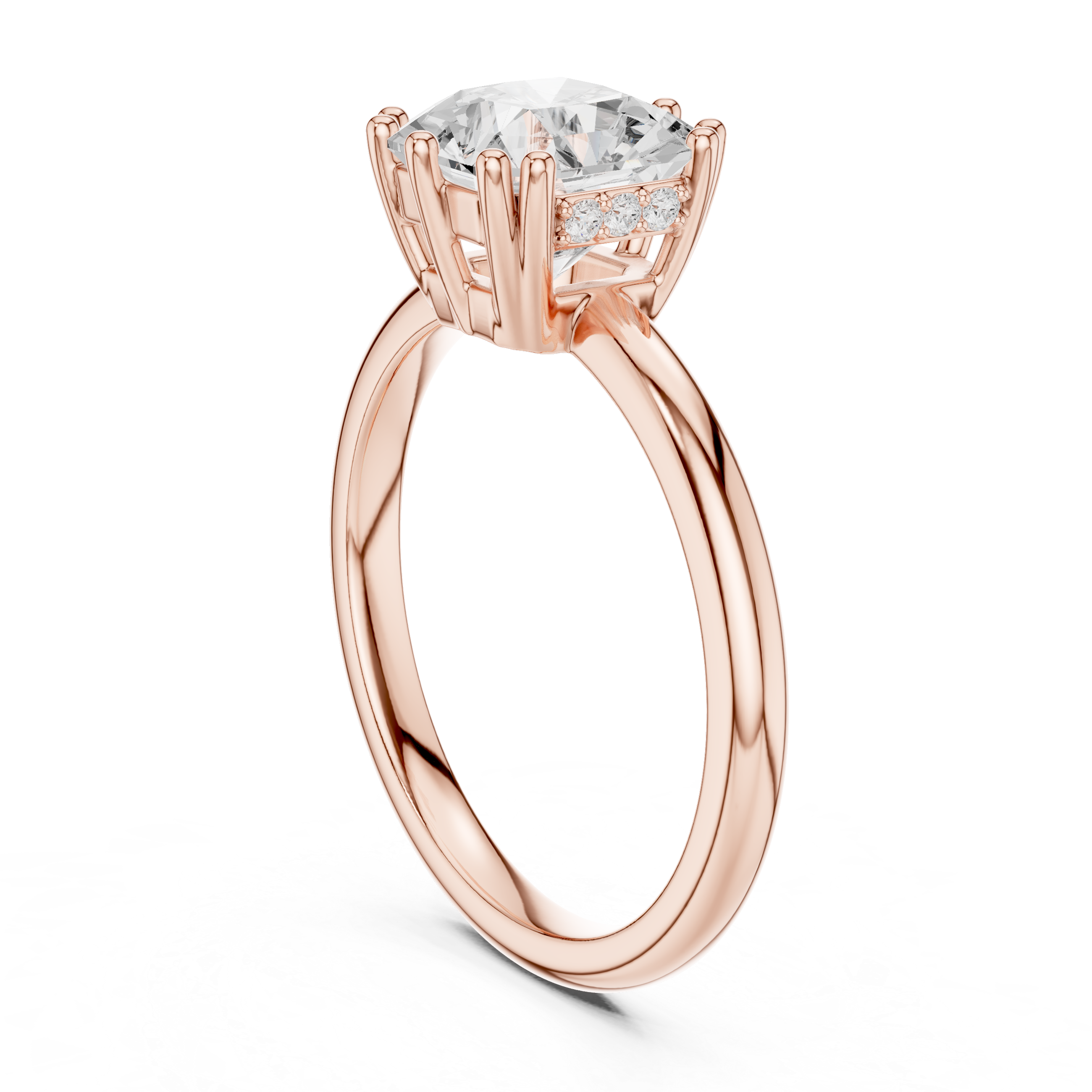 Virelle Crown Solitaire Ring