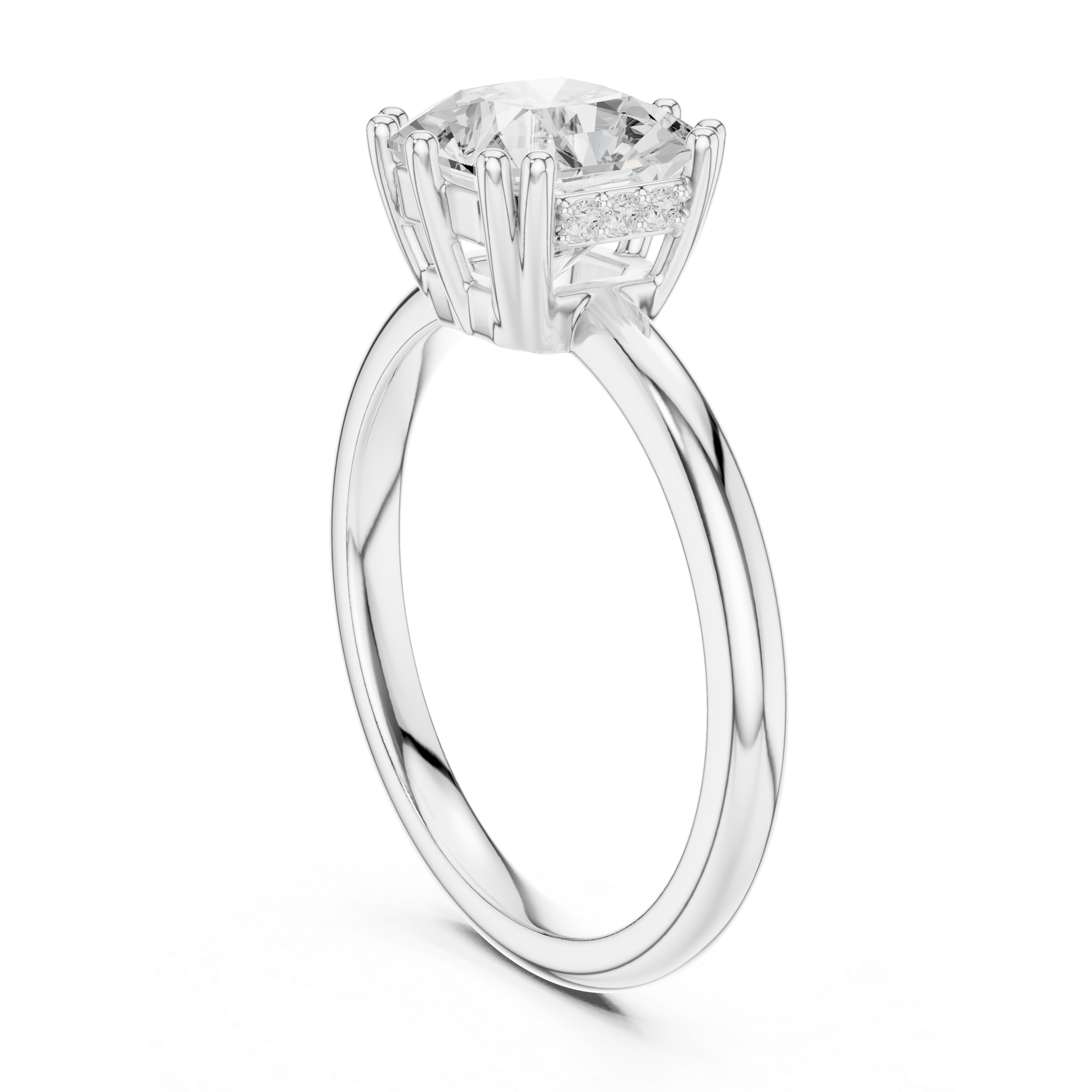 Virelle Crown Solitaire Ring