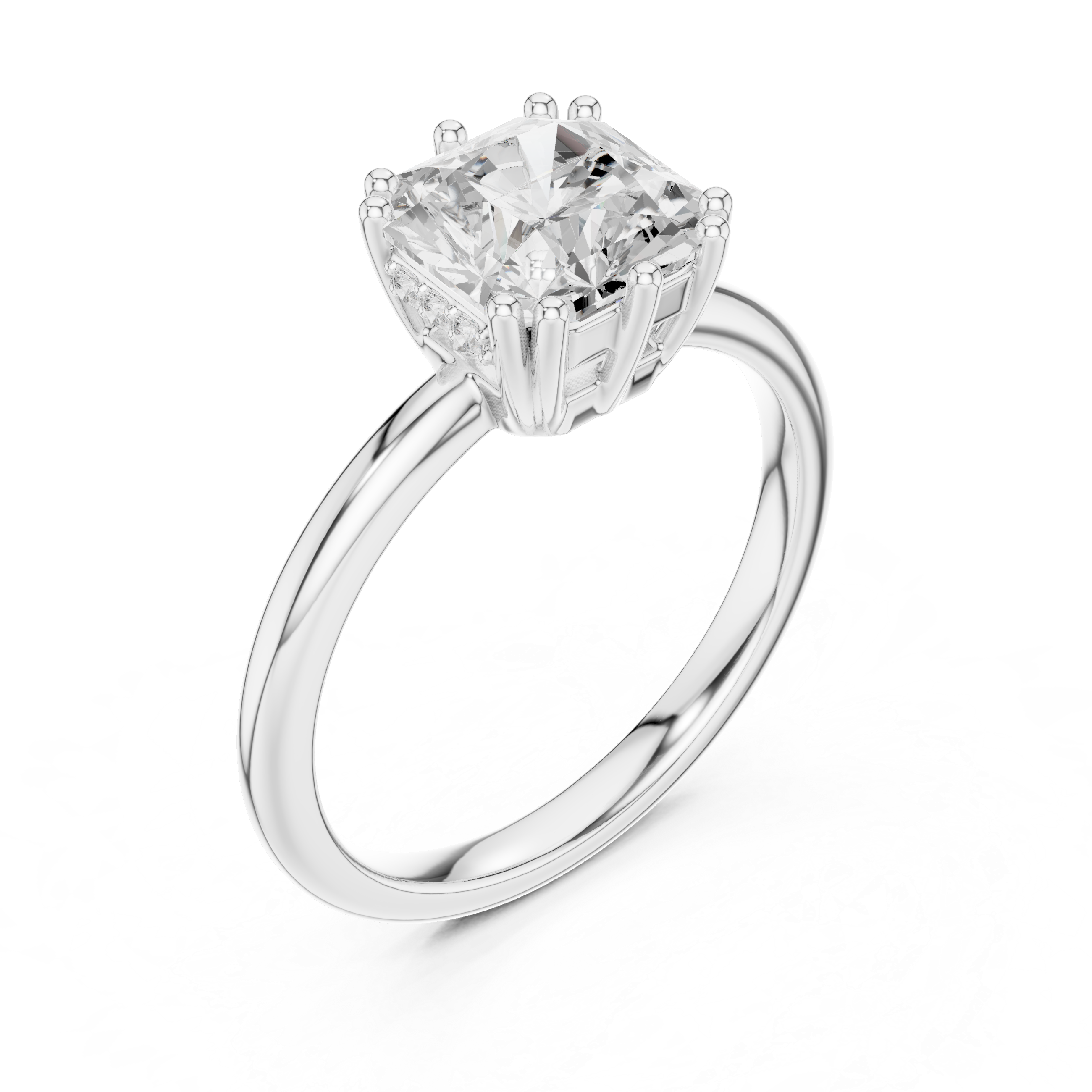 Virelle Crown Solitaire Ring