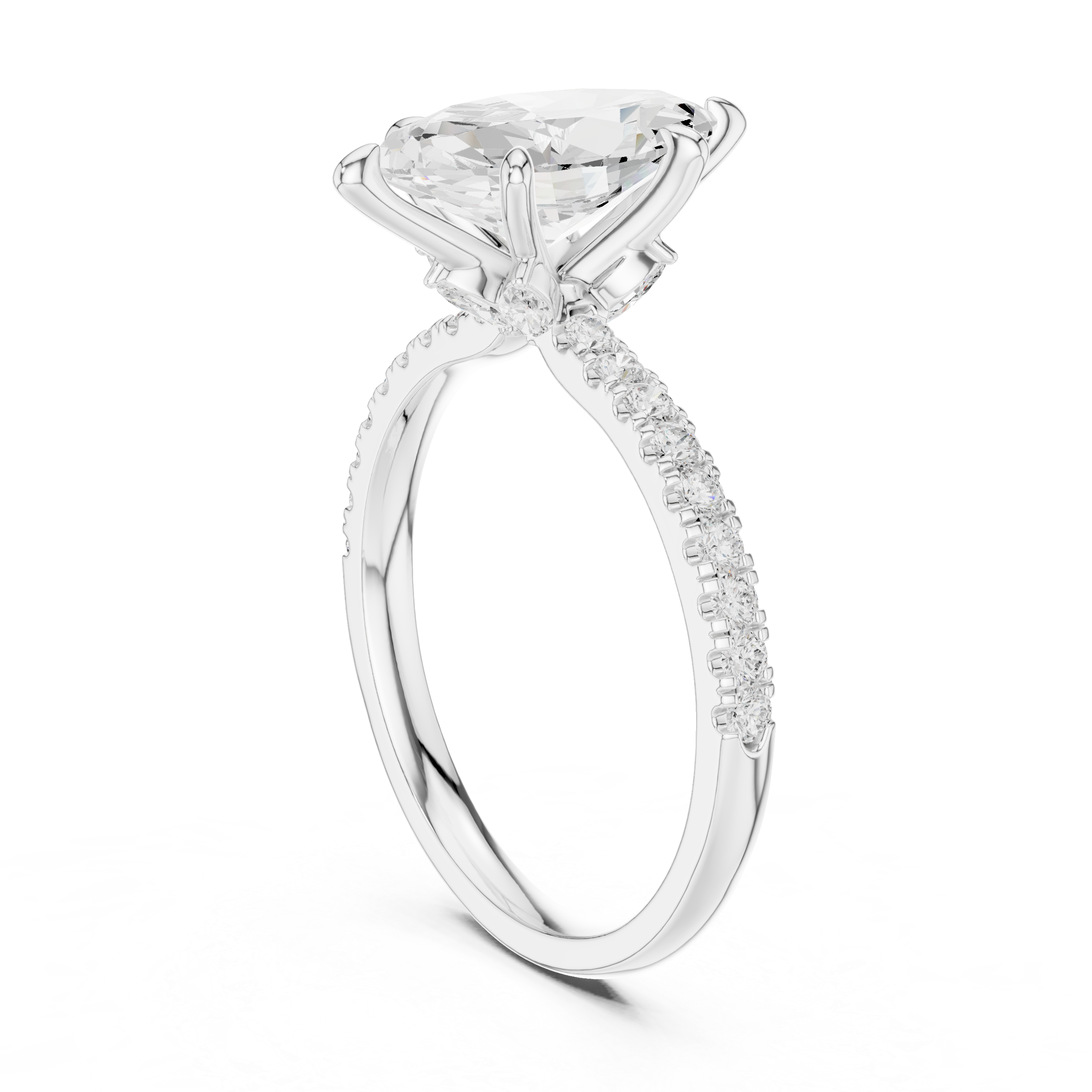Maravelle Crown Marquise Diamond Ring