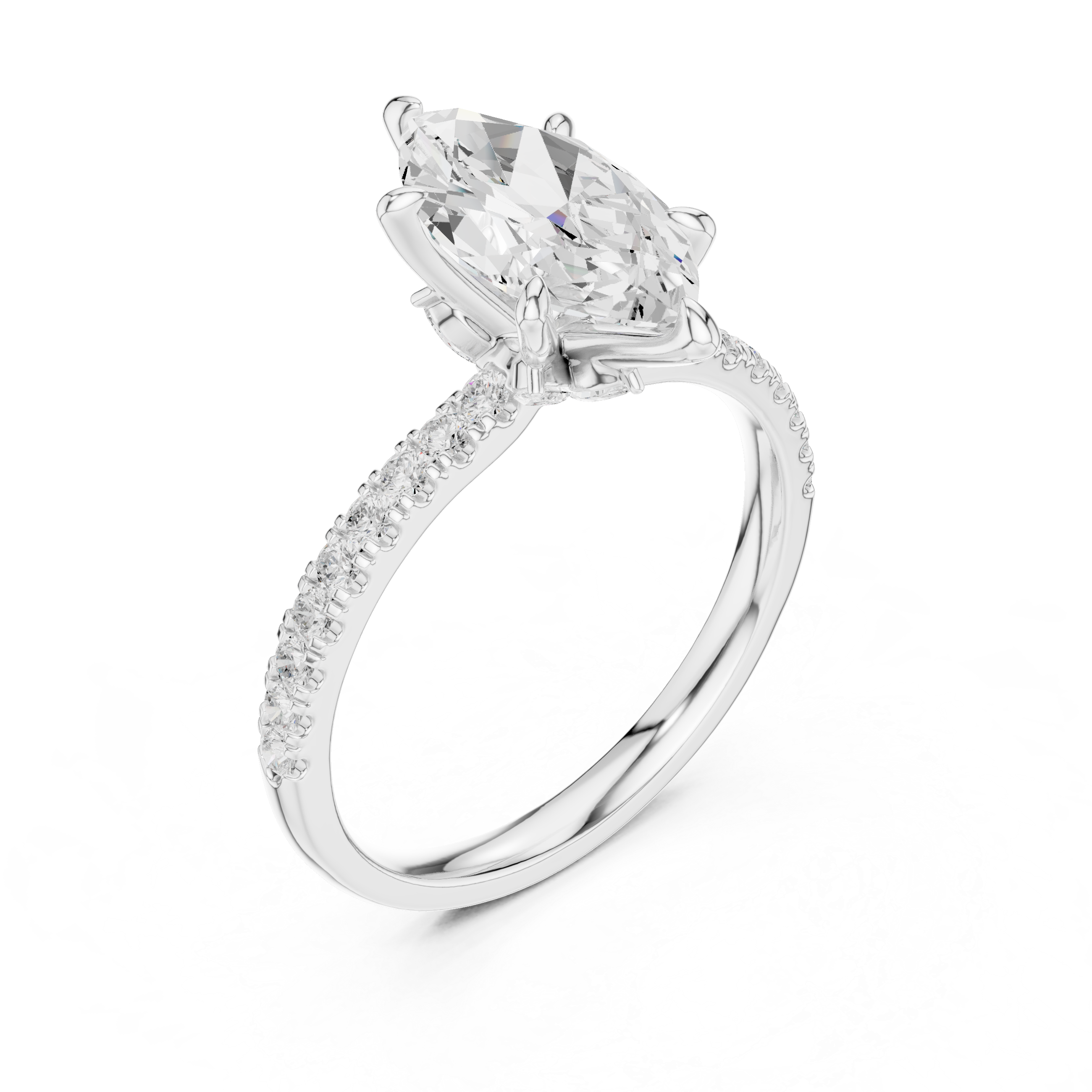 Maravelle Crown Marquise Diamond Ring
