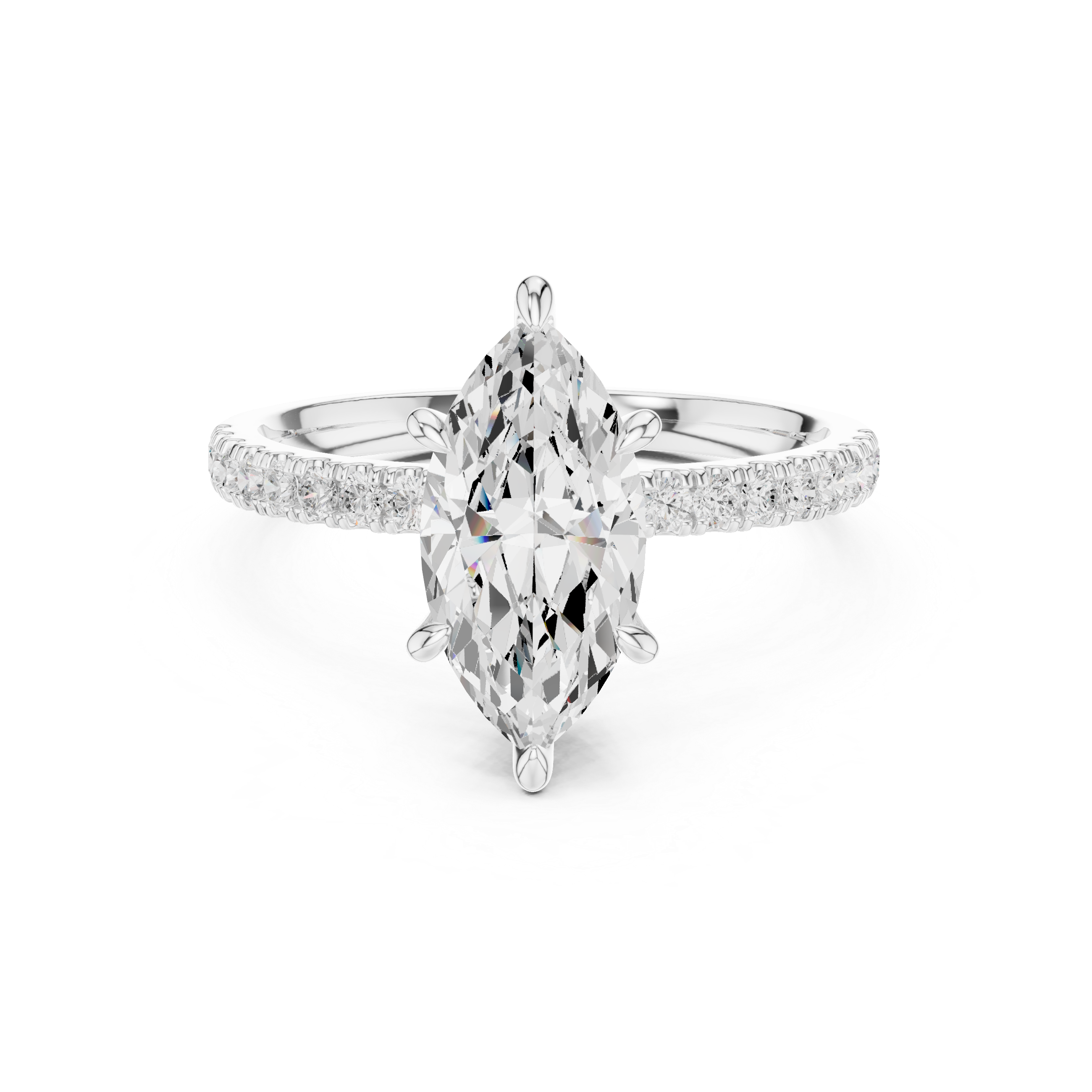 Maravelle Crown Marquise Diamond Ring