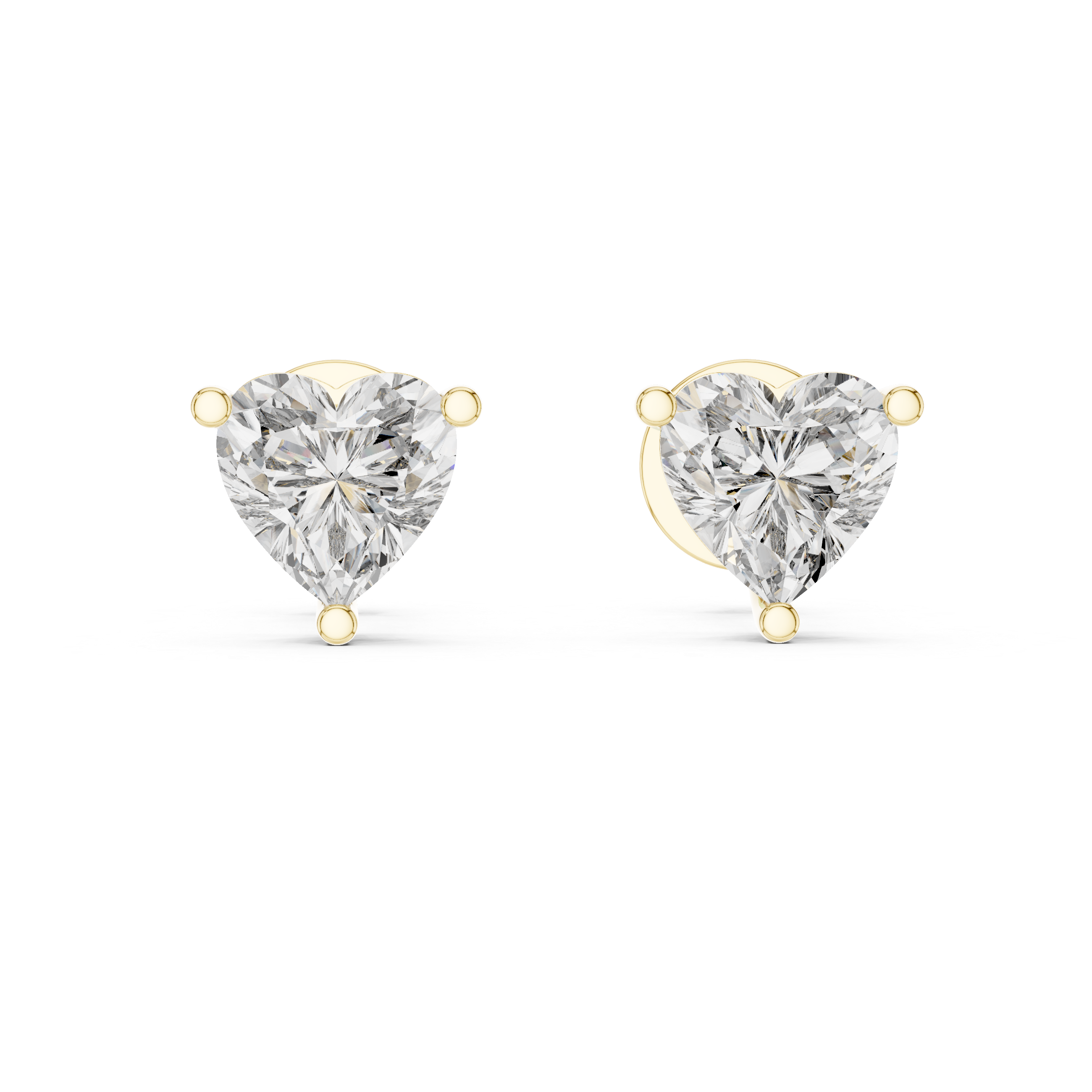 Amora Heart Diamond Stud Earrings