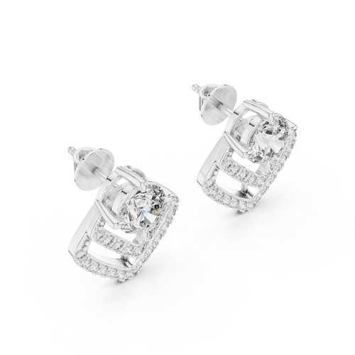Aurelia Crown Diamond Stud Earrings
