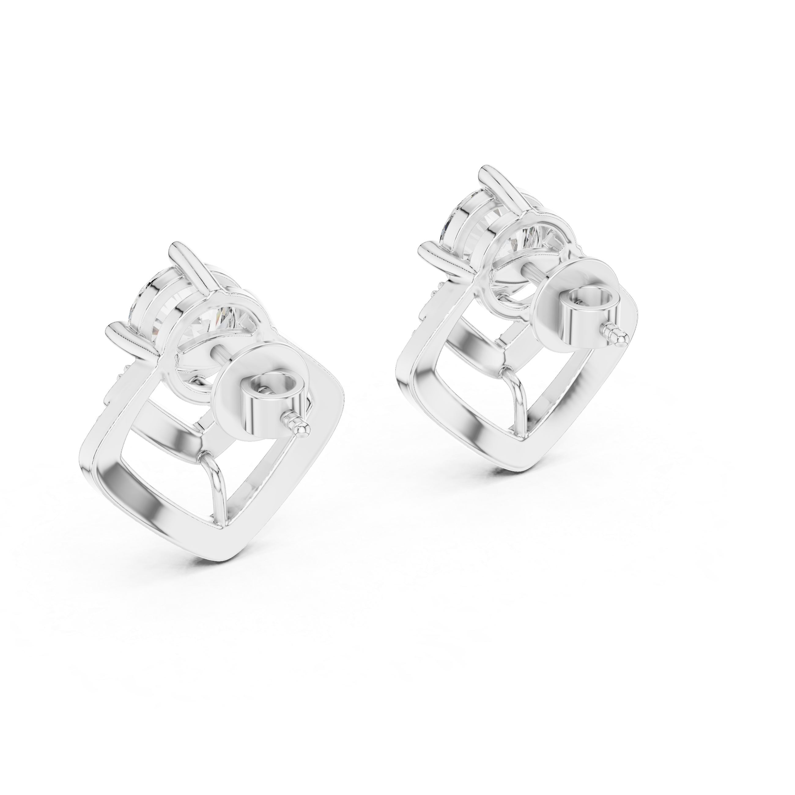 Aurelia Crown Diamond Stud Earrings