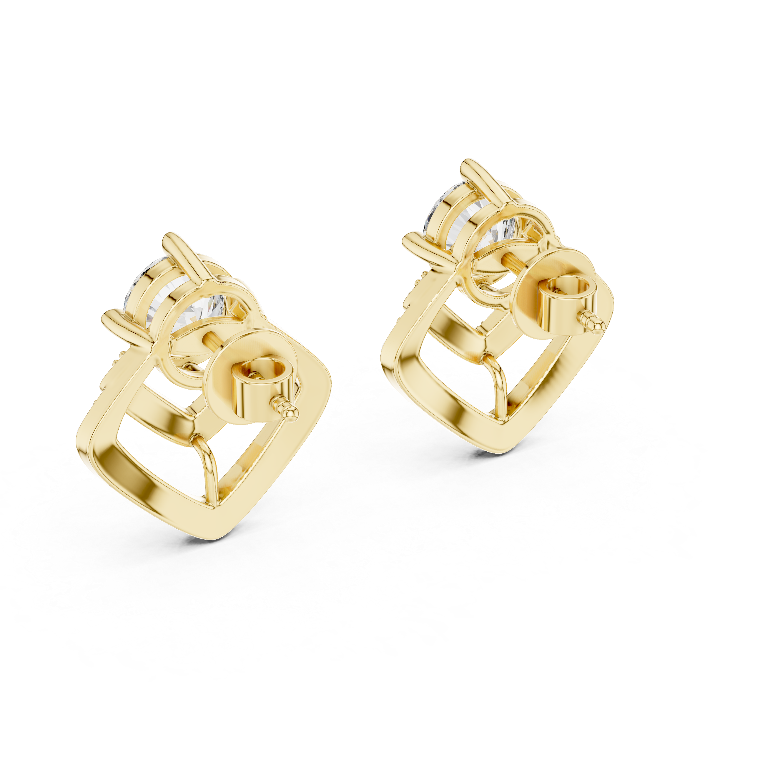 Aurelia Crown Diamond Stud Earrings