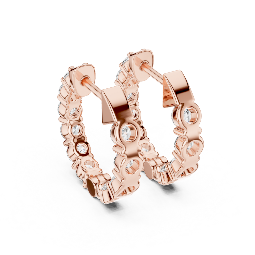 Zyrelith Eternity Diamond Hoop Earrings