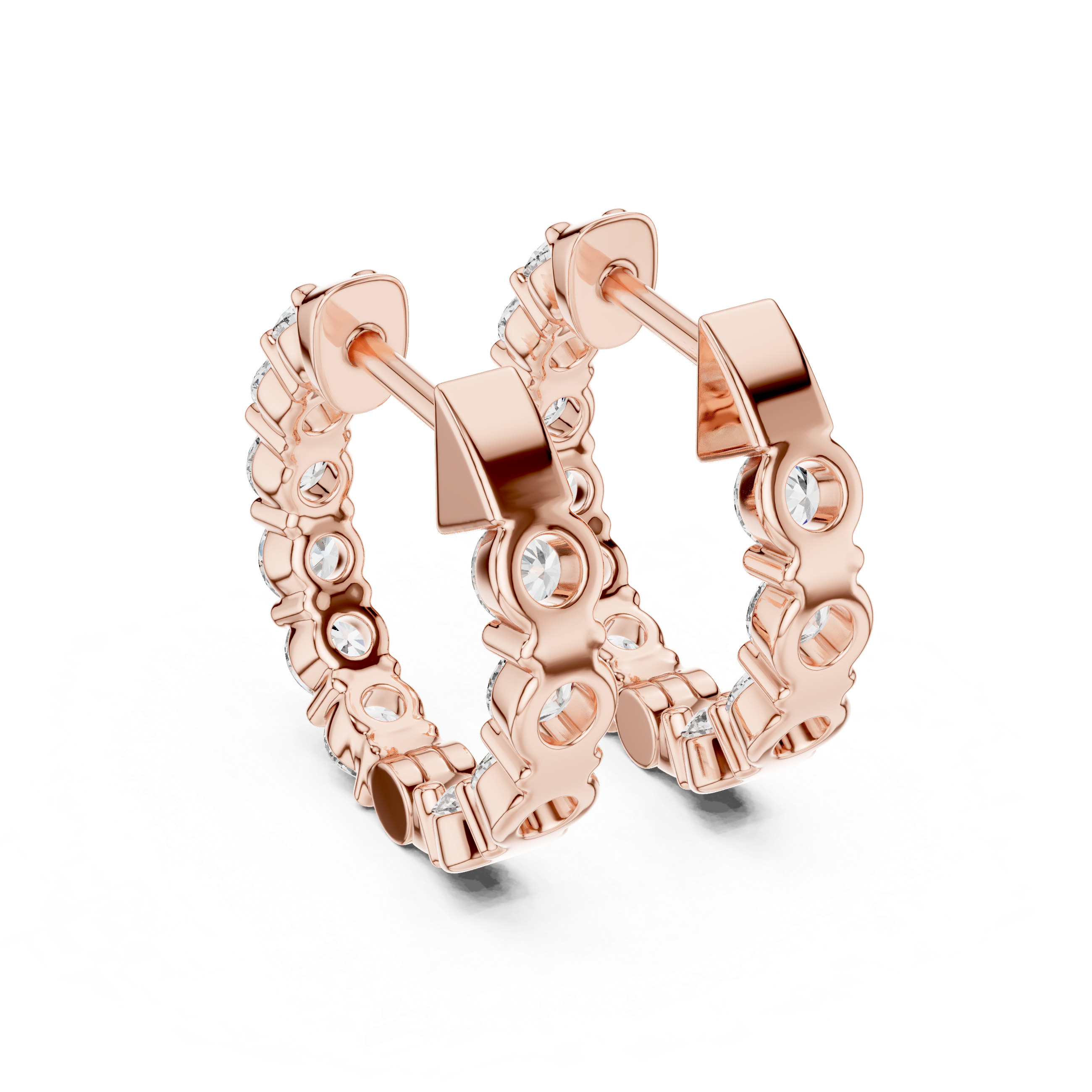 Zyrelith Eternity Diamond Hoop Earrings
