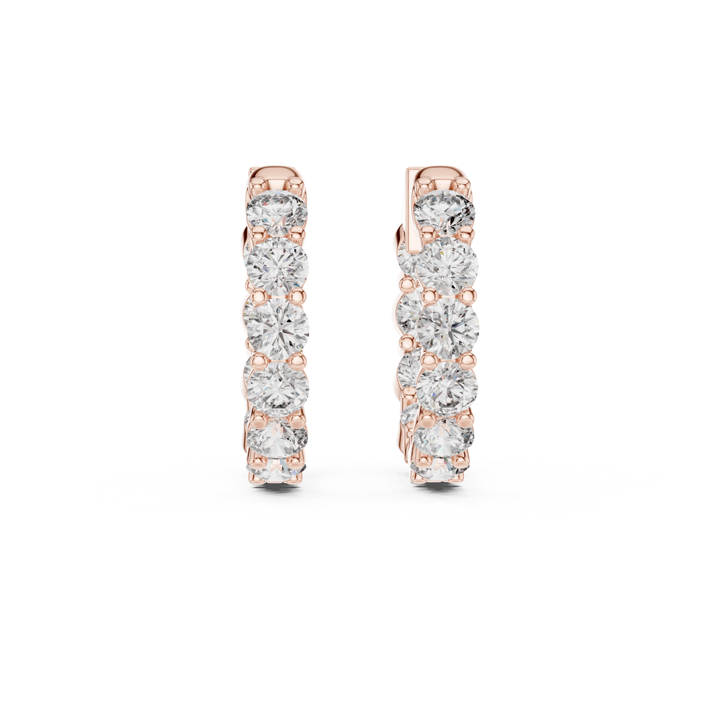 Zyrelith Eternity Diamond Hoop Earrings