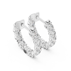 Zyrelith Eternity Diamond Hoop Earrings