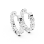 Zyrelith Eternity Diamond Hoop Earrings