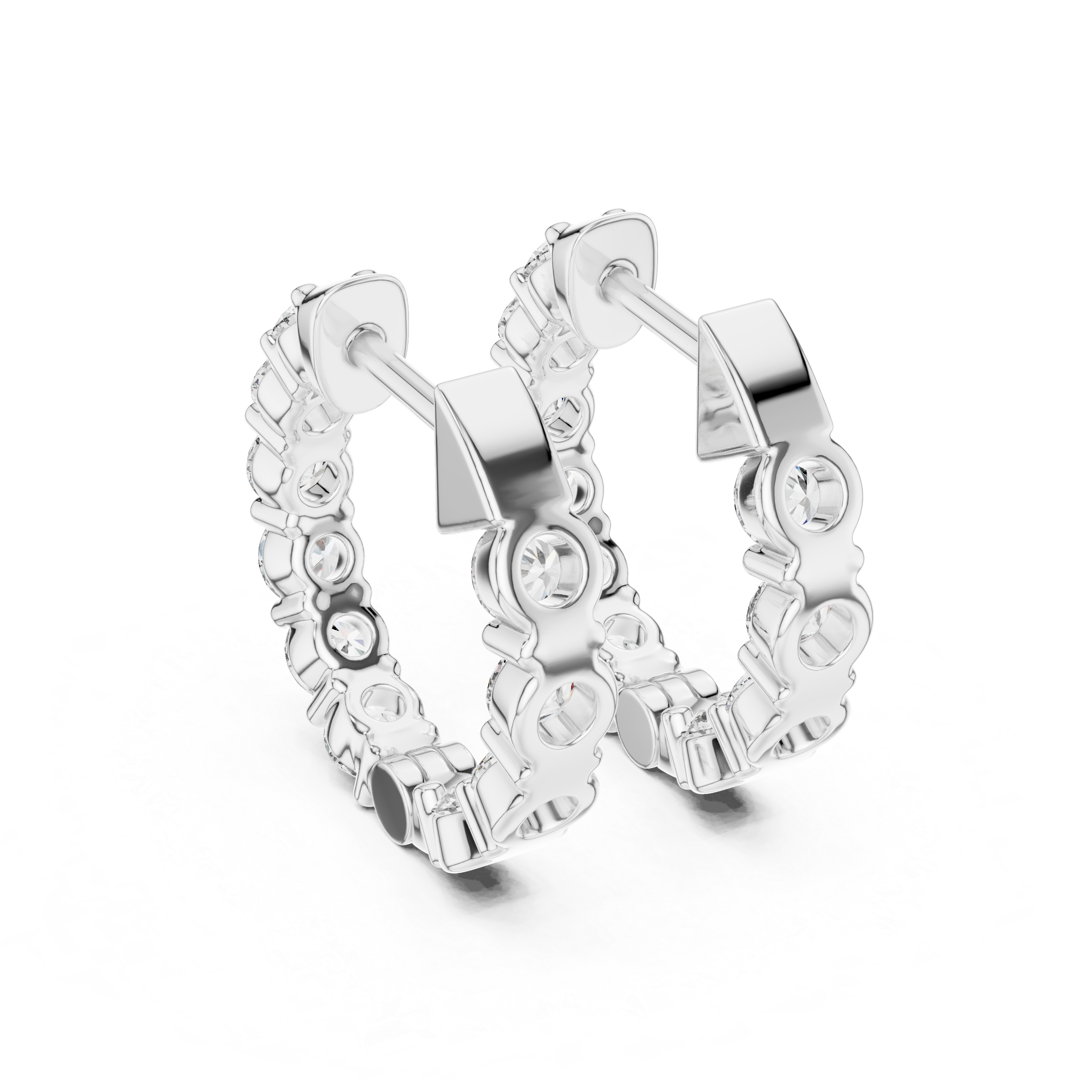 Zyrelith Eternity Diamond Hoop Earrings