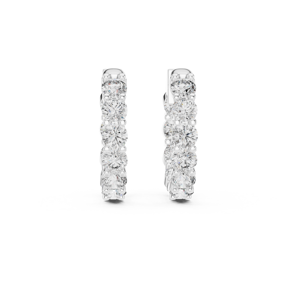 Zyrelith Eternity Diamond Hoop Earrings