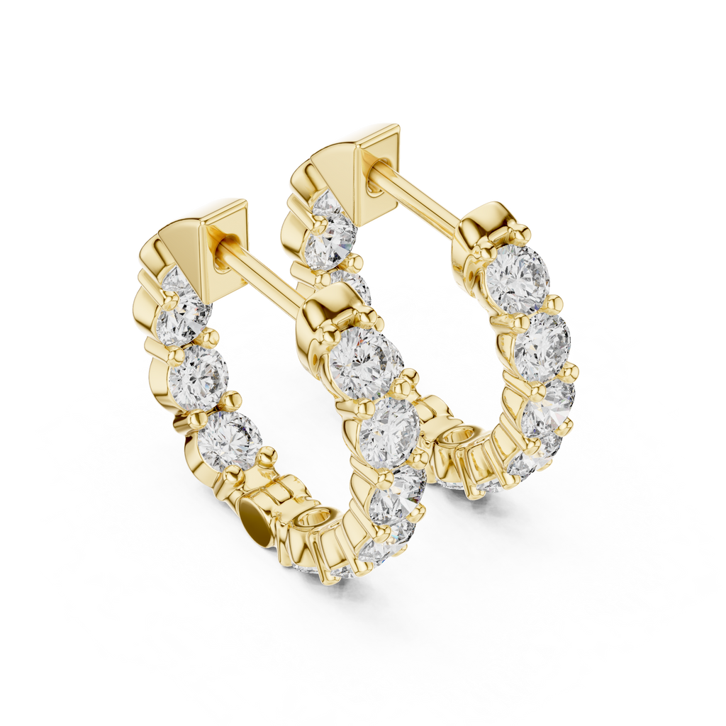 Zyrelith Eternity Diamond Hoop Earrings