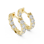 Zyrelith Eternity Diamond Hoop Earrings