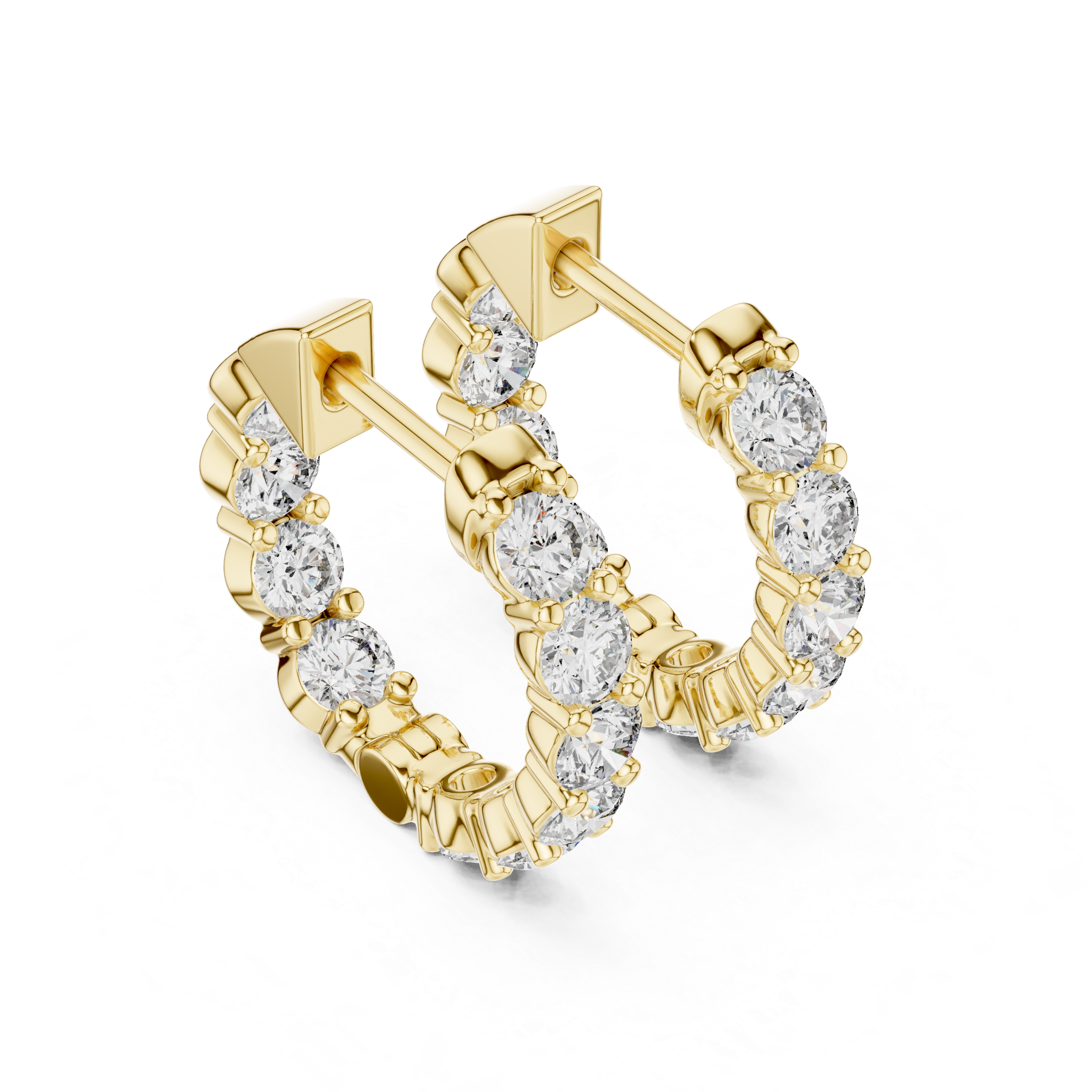 Zyrelith Eternity Diamond Hoop Earrings