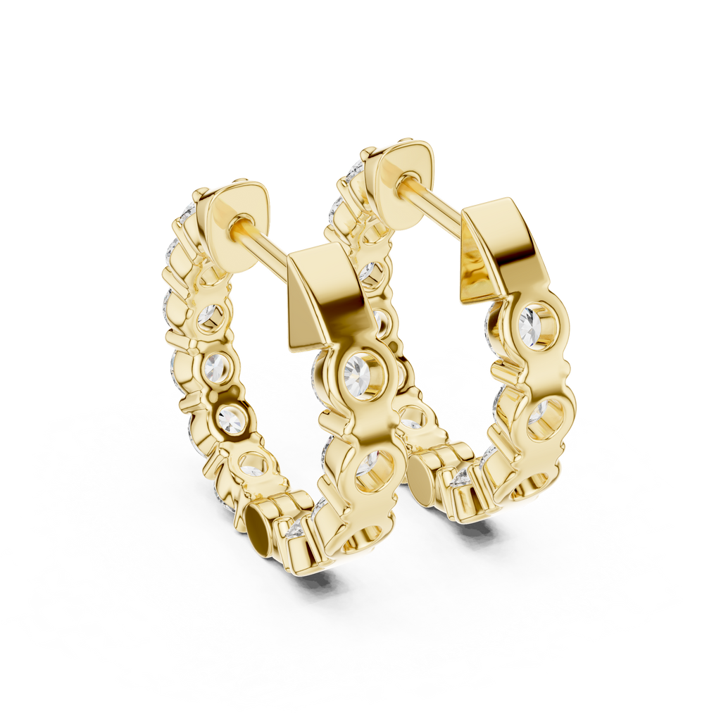 Zyrelith Eternity Diamond Hoop Earrings