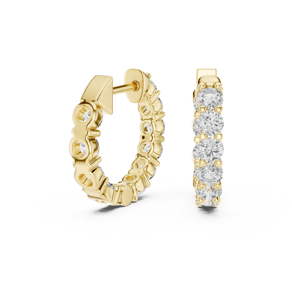 Zyrelith Eternity Diamond Hoop Earrings