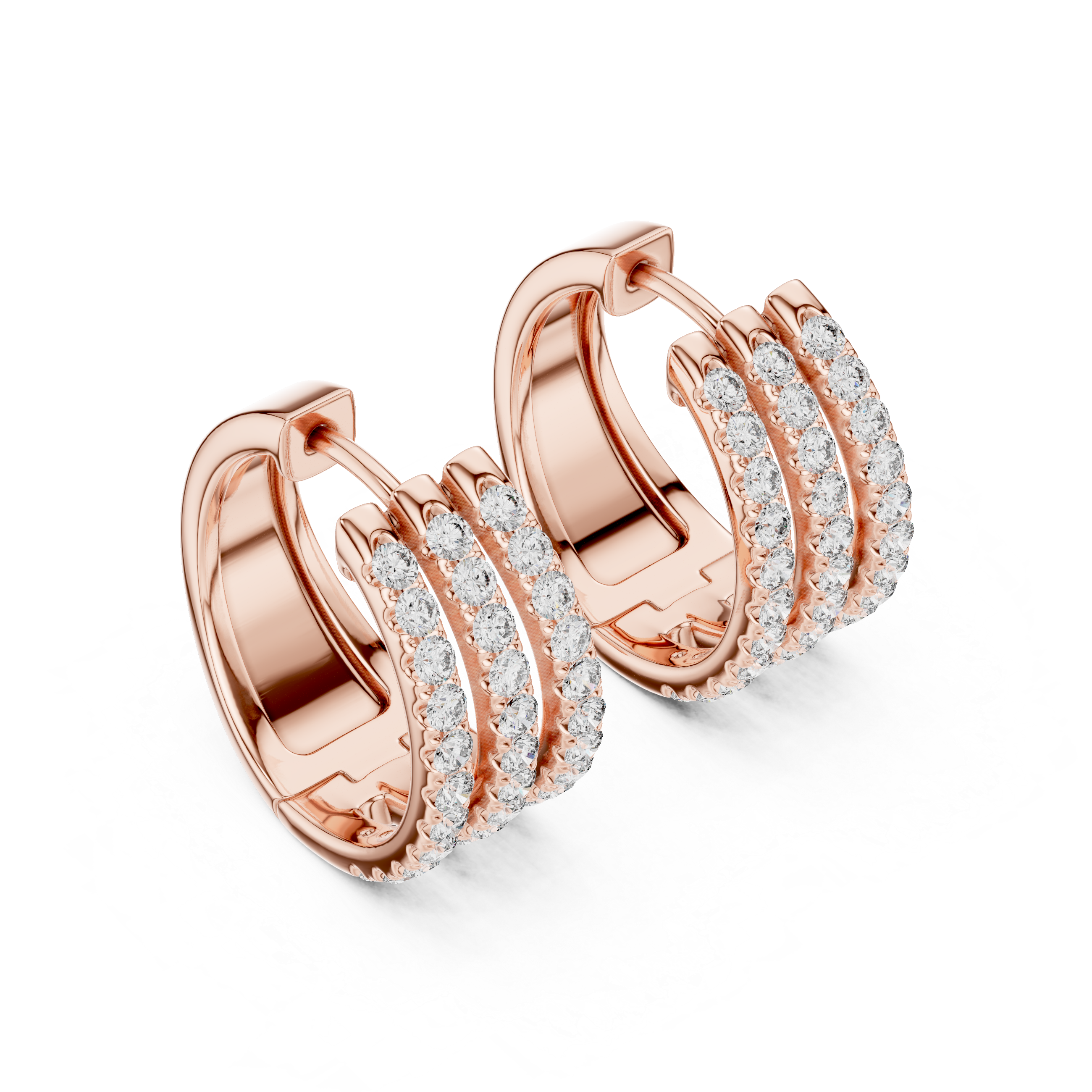Trivelle Luxe Diamond Hoop Earrings