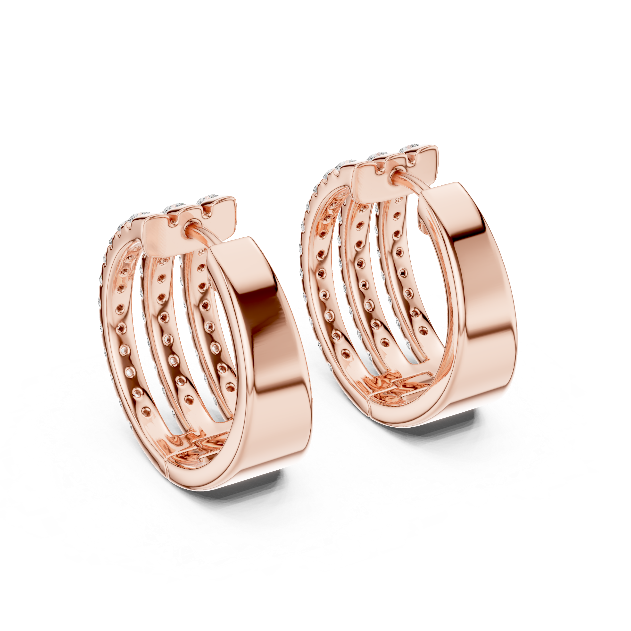 Trivelle Luxe Diamond Hoop Earrings