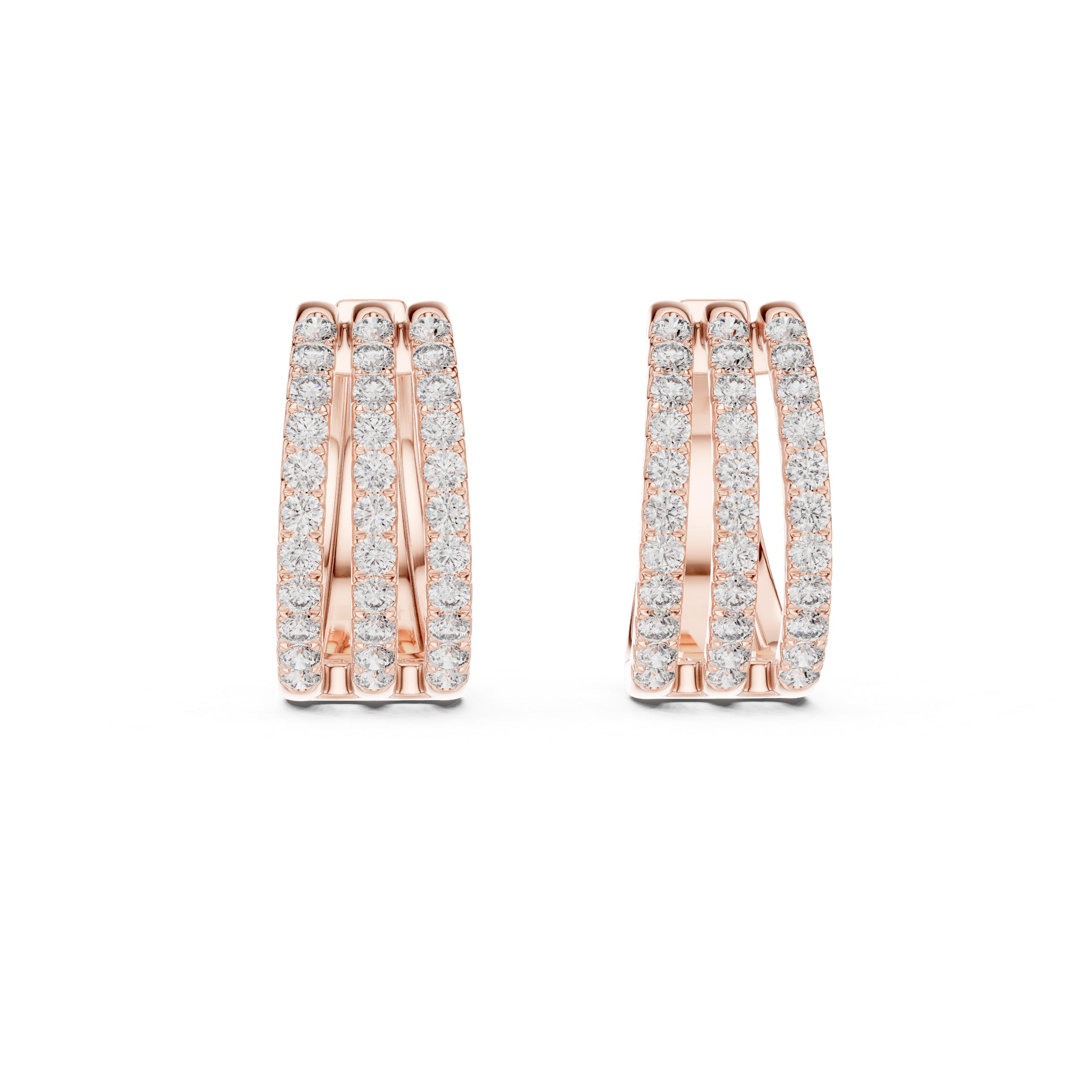 Trivelle Luxe Diamond Hoop Earrings