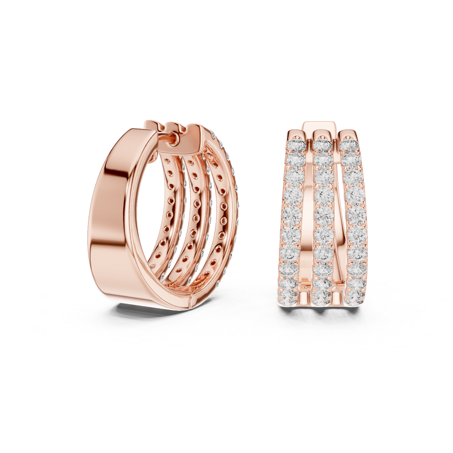 Trivelle Luxe Diamond Hoop Earrings