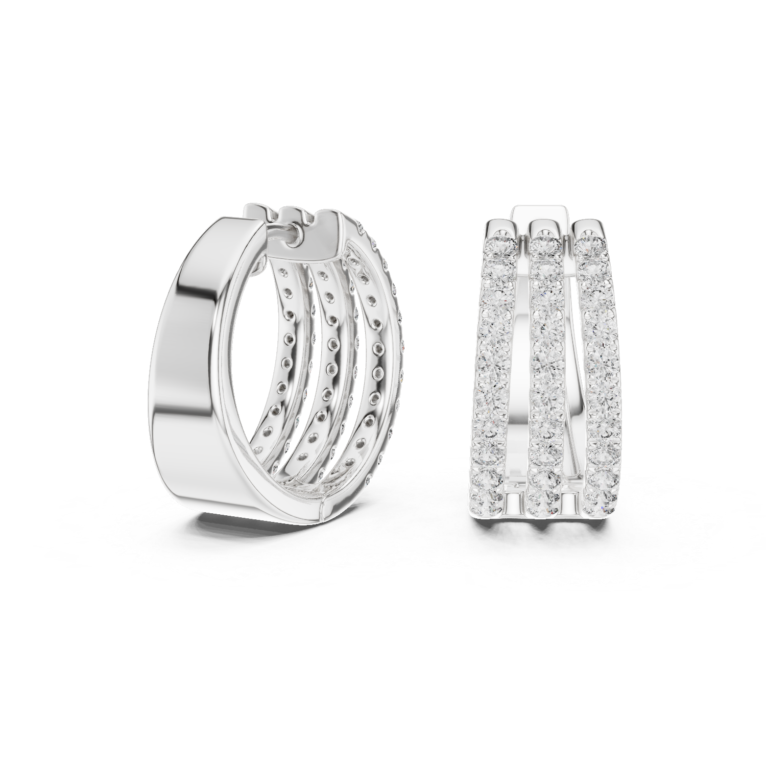 Trivelle Luxe Diamond Hoop Earrings