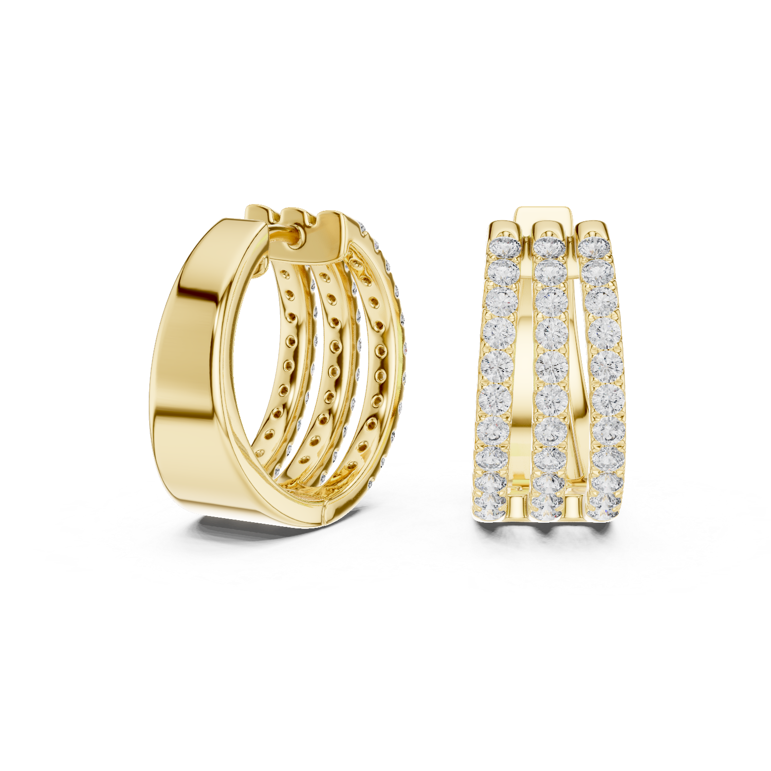 Trivelle Luxe Diamond Hoop Earrings