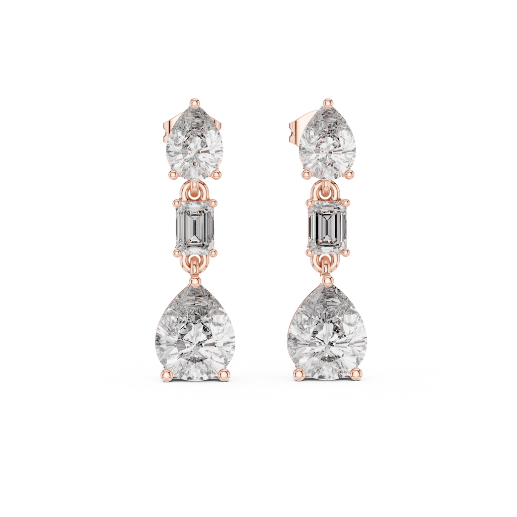 Aarielle Cascade Diamond Drop Earrings