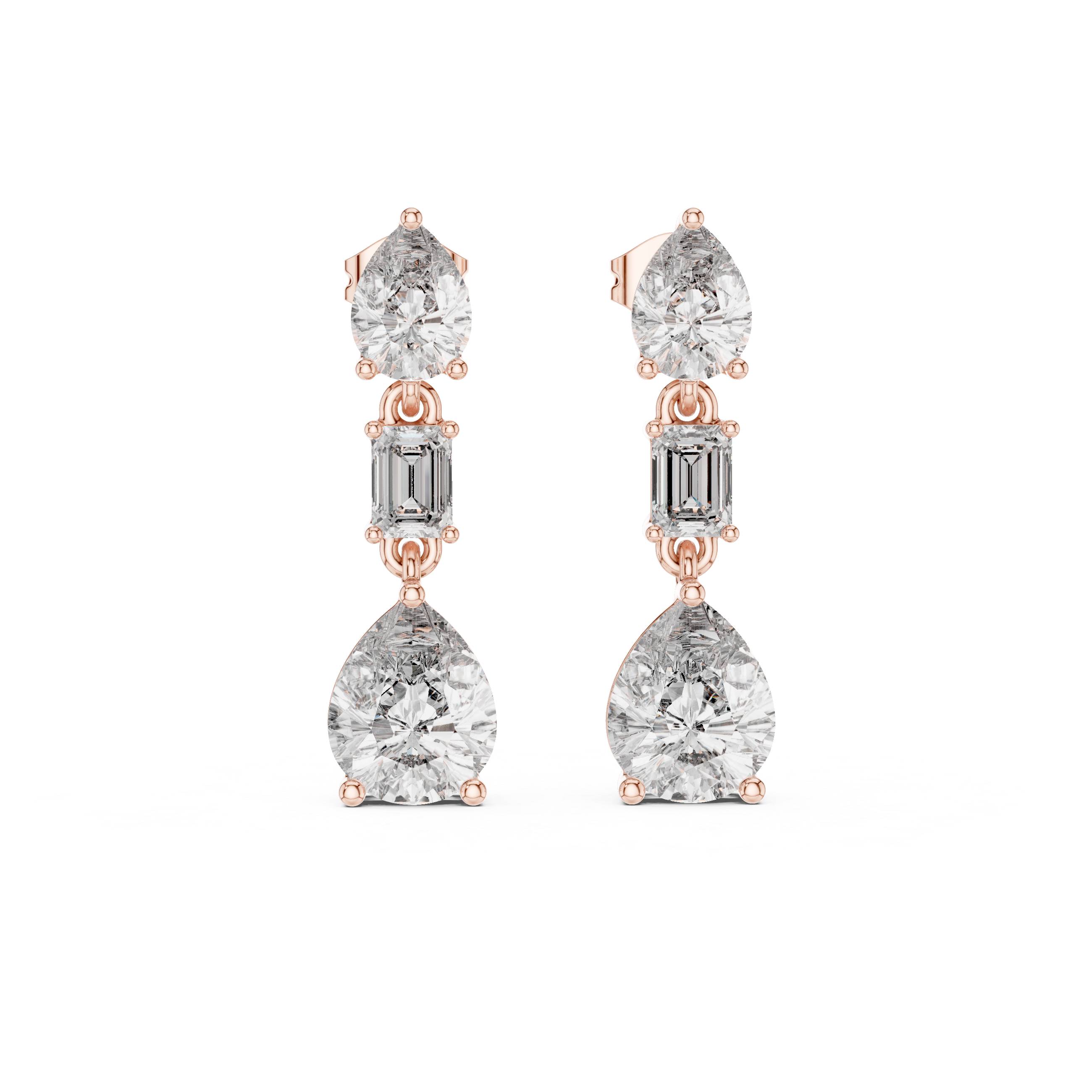 Aarielle Cascade Diamond Drop Earrings