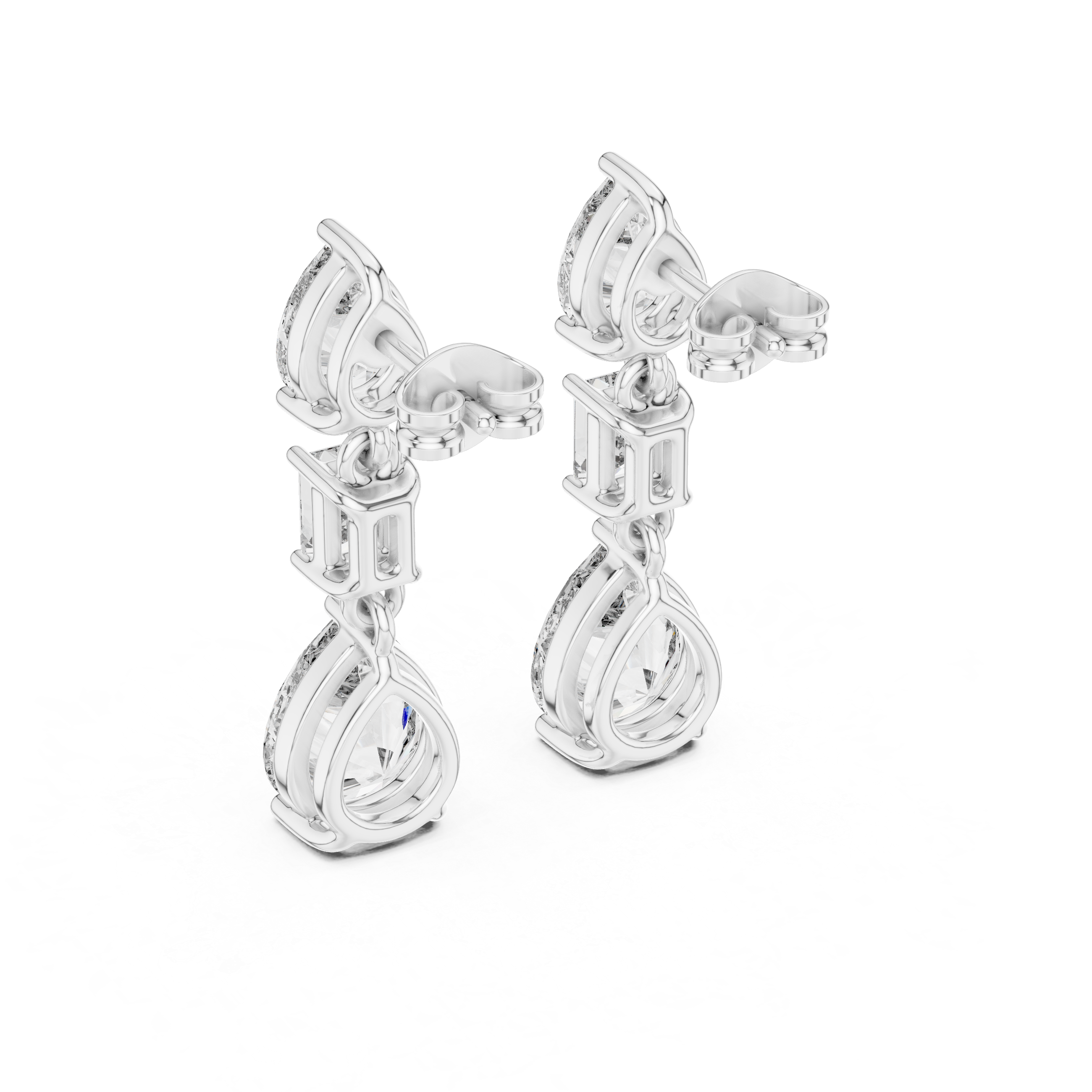 Aarielle Cascade Diamond Drop Earrings