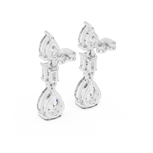 Aarielle Cascade Diamond Drop Earrings