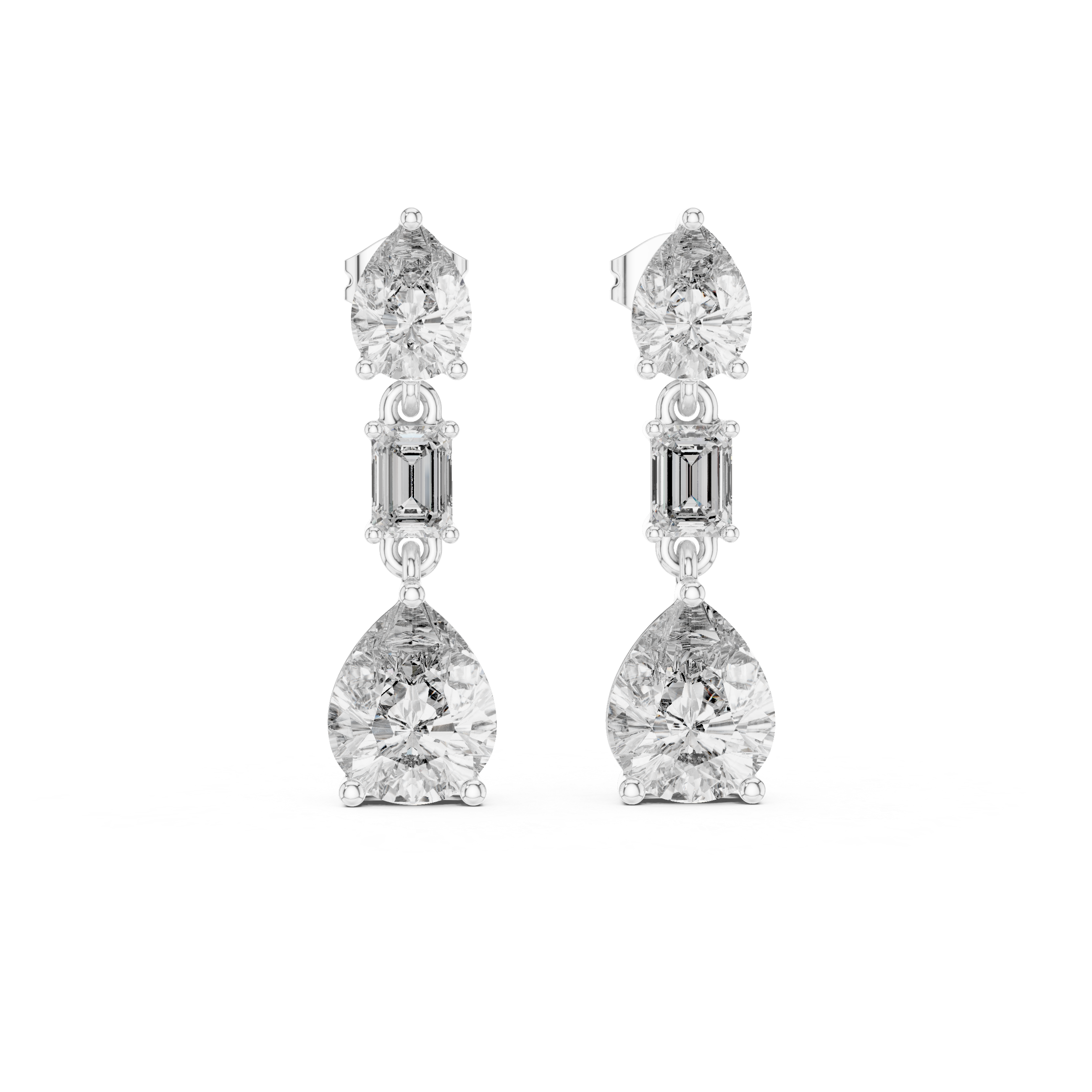 Aarielle Cascade Diamond Drop Earrings